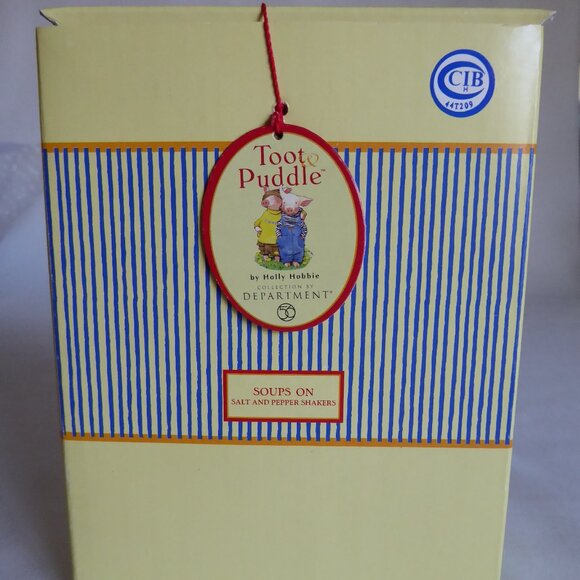 2001 DEPT 56 TOOT & PUDDLE PIG CERAMIC SALT & PEPPER SHAKER SET (NEW IN BOX) - Picture 10 of 13